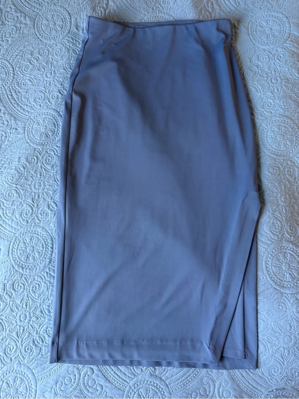 Express Dusty Blue Pencil Skirt